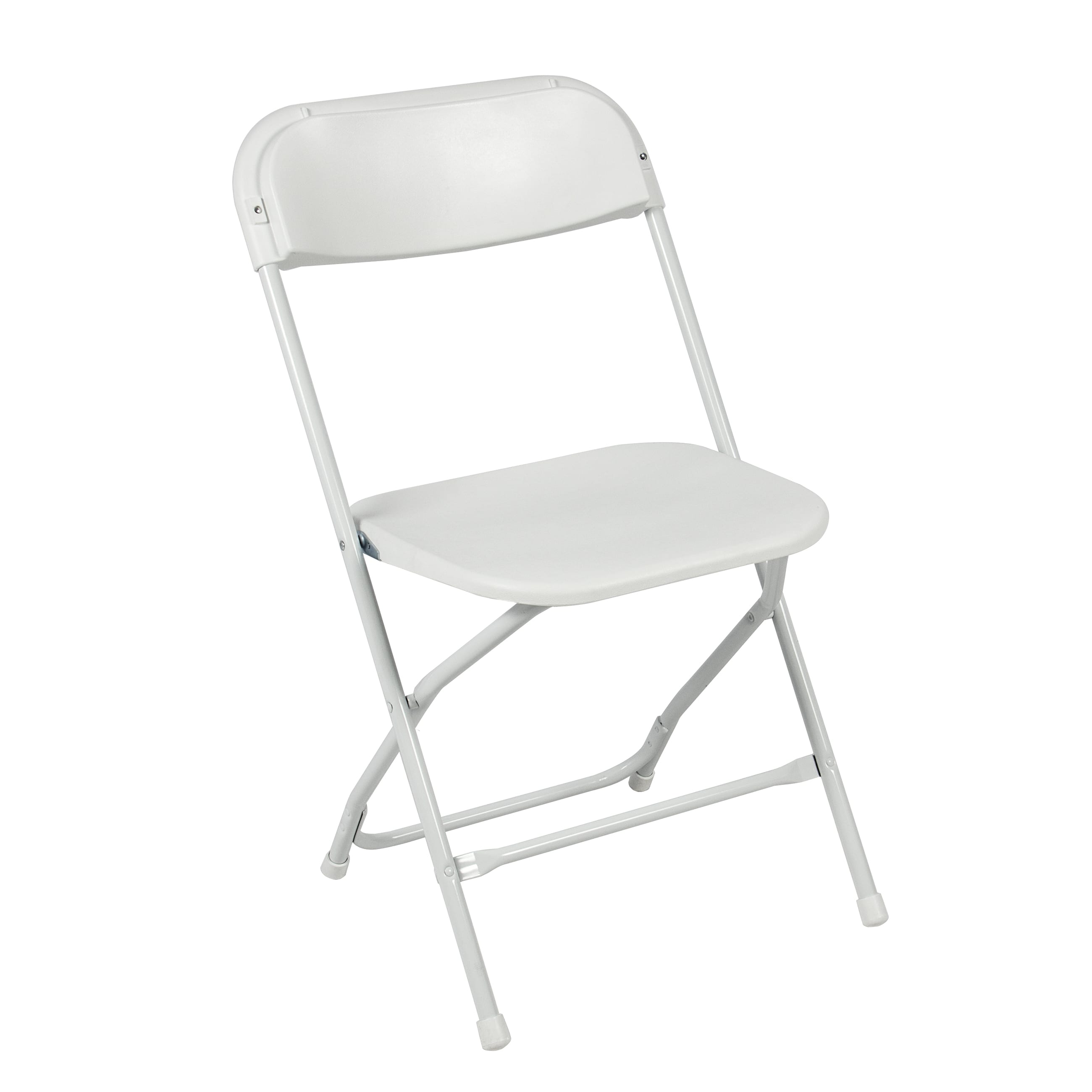 White metal chairs for rent in Los Angeles